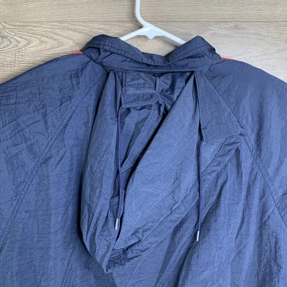 Reebok  Classics Vector Track J Zip Windbreaker Jacket Removable Hood Mens Large - Picture 8 of 10